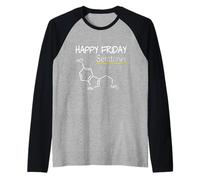 Happy Friday Serotonin Molécula Funny Química Ciencia Camiseta Manga Raglan