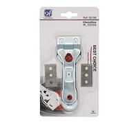 Happy Friends 92198 - Rasqueta para Vitro-Cerámicas y Placas de Inducción , Acero Inoxidable, 3 Cuchillas Dobles, Plata