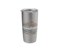 Happy Friendship Day | Amigos | Felicidad Vaso térmico de acero inoxidable de doble pared