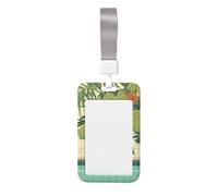 Happy Frog in The Pool - Soporte deslizante para tarjetas de identificación de plástico duro, protector de etiqueta de nombre para enfermeras y oficina