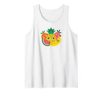 Happy Fruit Friends Cute Colorful Design Camiseta sin Mangas
