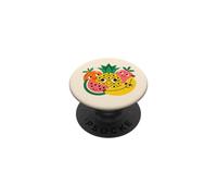 Happy Fruit Friends Cute Colorful Design PopSockets PopGrip Adhesivo
