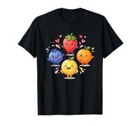 Happy Fruit Squad Fresa Naranja Limón Arándano Kawaii Camiseta