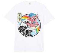 Happy Gaming Axolotl Surf Kanagawa Wave Kawaii Gamer Comfort Colors Adult Heavyweight T-Shirt