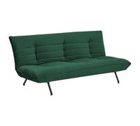 Happy Garden Anatole Sofá Cama de 3 plazas de Terciopelo Verde - Cama Auxiliar para 2 Personas, Estilo Vintage