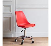 Happy Garden Anne Silla de Oficina roja, Silla de Trabajo, Silla de Oficina con Ruedas, giratoria y Ajustable en Altura