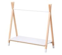 Happy Garden Armario Infantil LOU con cajón Blanco de Estilo escandinavo, Perchero de Madera de Pino