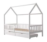 Happy Garden Cama cabaña infantil con cajones blanca 190x90cm