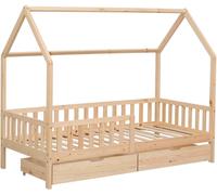 Happy Garden Cama cabaña infantil de madera con cajones 190x90cm
