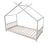 Happy Garden Cama cabaña Infantil GASPARD de 190 x 90 cm en Pino Blanco, con somier y Cabezal
