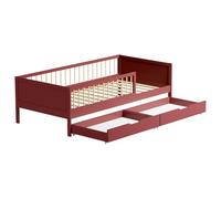 Happy Garden Cama de Madera Terracota Adam 190x90cm con somier Estructura de Madera fácil de Montar, barandillas de Seguridad y Dos Grandes cajones de almacenaje