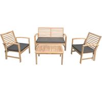 Happy Garden Conjunto de 4 plazas en acacia