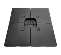 Happy Garden Juego de 4 losas cuadradas Negras CROZON Compatible con sombrillas Grandes Relleno de Agua o Arena