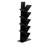 Happy Garden Librería de Estilo Moderno con 8 estantes Negros Simone. Unidad de Almacenamiento de 8 Niveles en Forma de árbol. Estanterías para Libros.