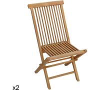 Happy Garden Lote de 2 sillas de jardín de teca