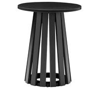 Happy Garden Mesa Auxiliar Redonda escandinava Liv, Tablero Negro con un diámetro de 45cm Diseño Elegante para Interiores, soporta hasta 100kg Diseñe Muebles para su Vivienda