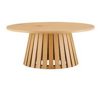 Mesa de Centro Liv de aglomerado y melamina, Redonda, Estilo escandinavo, Tablero de 80 cm de diámetro Liv Diseño Elegante, hogar