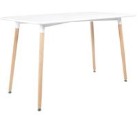 Happy Garden Mesa rectangular 120 × 70cm blanca en madera de haya