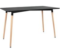 Happy Garden Mesa rectangular 120 × 70cm negra en madera de haya