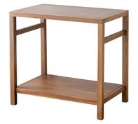 Happy Garden Mueble de baño de Teca Maciza 80 cm Dewi - Mueble de baño Robusto y Natural, 50 kg de Capacidad de Carga, diseño Rectangular, 1 Estante, instalación de pie