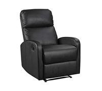 Happy Garden Sillón reclinable MAX Negro. Sillón reclinable en imitación de Negro Antracita con reclinación Manual y reposapiés.