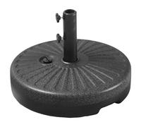 Happy Garden - Soporte de sombrilla Recto Brest Negro - mástil de sombrilla Compatible de 38 a 48 mm - Relleno de Agua o Arena