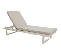 Happy Garden - Tumbona de aluminio PALOMINOS Beige - Asiento con cojín - Respaldo reclinable 5 Posiciones