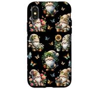 Happy Gardening Gnomes With Cute Butterflies For Summer Carcasa para iPhone X/XS