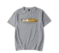 Happy Gilmore 2 Subway Harajuku - Camiseta informal de manga corta para hombre y mujer, gris, L
