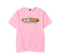 Happy Gilmore 2 Subway Harajuku - Camiseta informal de manga corta para hombre y mujer, rosa, M