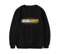 Happy Gilmore 2 Subway - Suéter de cuello redondo, ropa casual, sudaderas con cuello redondo, Negro, XXS