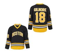 Happy Gilmore Jersey 18 Adam Sandler 1996 Movie Hockey Jerseys Negro Cosido S-XXXL, Negro -, Small
