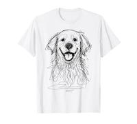 Happy Golden Retriever Face Dog Mom Dad Día Nacional del Perro Camiseta