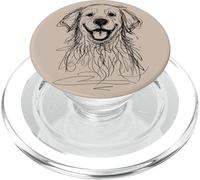 Happy Golden Retriever Face Dog Mom Dad Día Nacional del Perro PopSockets PopGrip para MagSafe