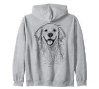 Happy Golden Retriever Face Dog Mom Dad Día Nacional del Perro Sudadera con Capucha