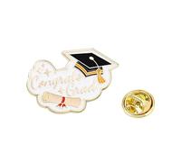 Happy Graduation Season Collection - Broches esmaltados para sombrero de médico con texto en inglés "I Did It", regalo para estudiantes, botón de pecho, D, sin piedra, sin perla