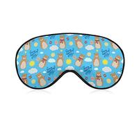 Happy Groundhog Day Sleep Eye Mask Soft Sleep Cover Blindfold Sleeping Mask Cover para dormir viajes