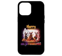 Happy HalloThanksMas Doberman Pinscher Spooky Thankful Merry Carcasa para iPhone 12 Pro MAX
