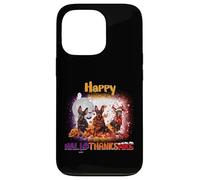 Happy HalloThanksMas Doberman Pinscher Spooky Thankful Merry Carcasa para iPhone 13 Pro
