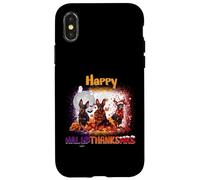 Happy HalloThanksMas Doberman Pinscher Spooky Thankful Merry Carcasa para iPhone X/XS