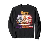 Happy HalloThanksMas GNOME Spooky Thankful Merry X-mas Sudadera