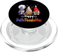 Happy HalloThanksMas Gnomes Halloween Thanksgiving Christmas PopSockets PopGrip para MagSafe