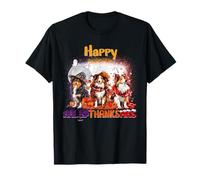 Happy HalloThanksMas Shetland Sheepdog Spooky Thankful Merry Camiseta