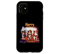 Happy HalloThanksMas Shetland Sheepdog Spooky Thankful Merry Carcasa para iPhone 11