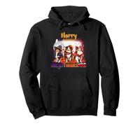 Happy HalloThanksMas Shetland Sheepdog Spooky Thankful Merry Sudadera con Capucha