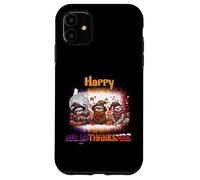 Happy HalloThanksMas Sloth Spooky Thankful Merry X-mas Carcasa para iPhone 11