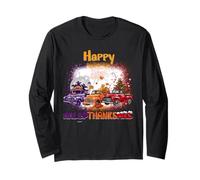 Happy HalloThanksMas Truck Spooky Thankful Merry X-mas Manga Larga