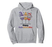 Happy Hallothanksmas Wine Halloween Thanksgiving Christmas Sudadera con Capucha