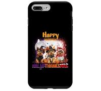 Happy HalloThanksMas Yorkshire Terrier Spooky Thankful Merry Carcasa para iPhone 7 Plus/8 Plus