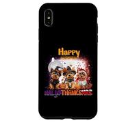 Happy HalloThanksMas Yorkshire Terrier Spooky Thankful Merry Carcasa para iPhone XS MAX